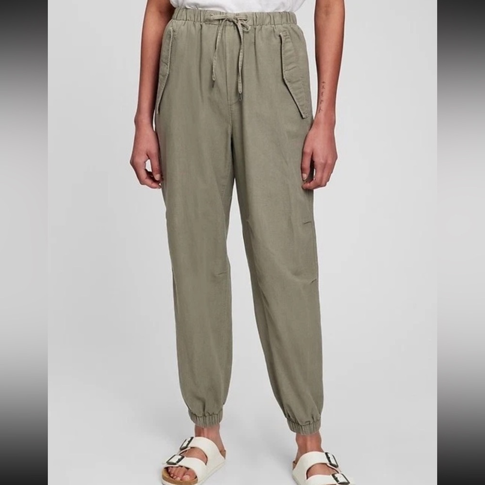 GAP Linen Cotton Utility Jogger Pants Medium